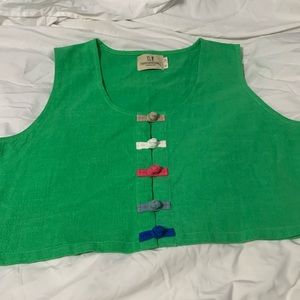 Fashion Brand Company Linen Tank Top